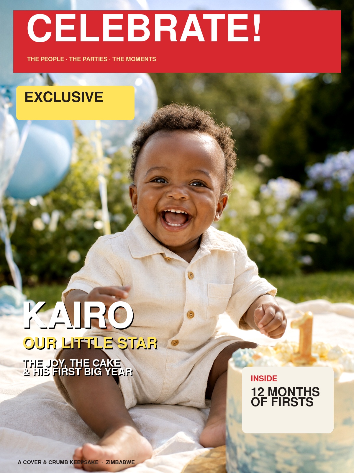 Kairo personalised magazine cover style
