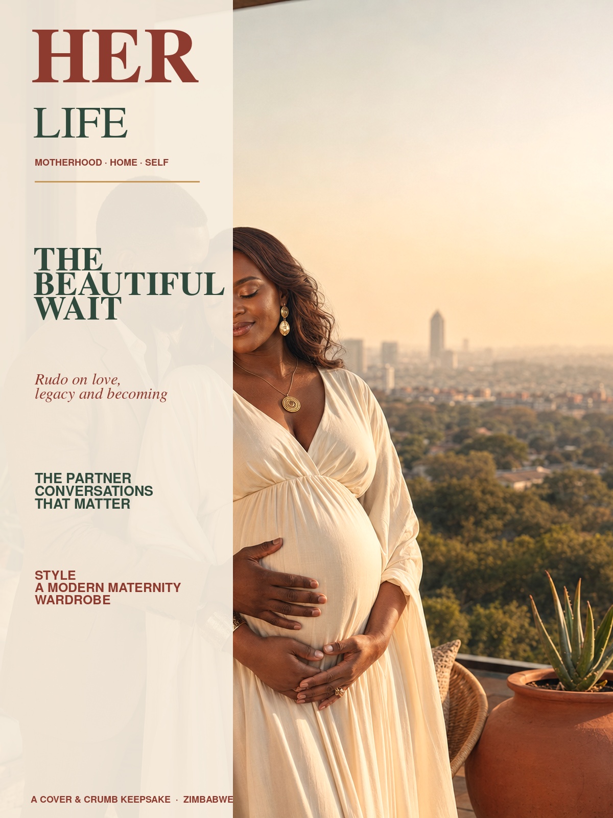 Rudo & Tafadzwa personalised magazine cover style